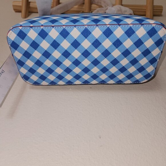NWT Dooney & Bourke Suki Crossbody Sky Blue Gingham Check BGNGH1696 Purse - Picture 14 of 16